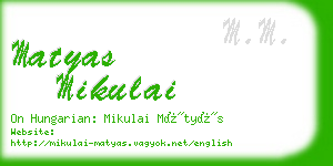 matyas mikulai business card